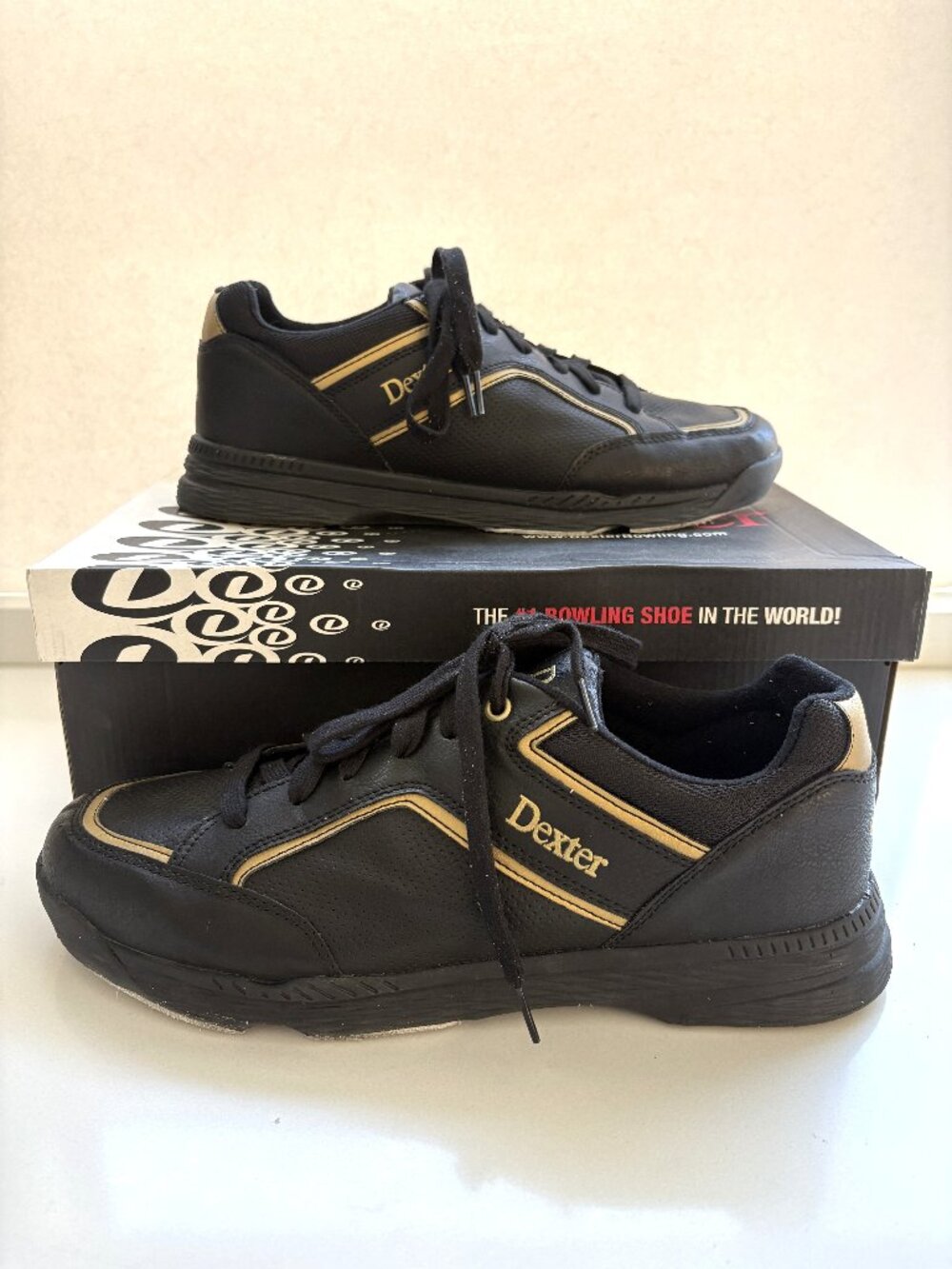 Dexter Ricky IV Bowling Shoes Lace-Up Black Alloy Men’s Size 13 M